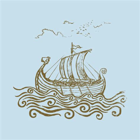 viking ship sketch  shirt teepublic