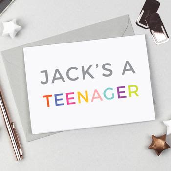 personalised teenager card  studio   notonthehighstreetcom