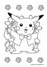 Coloring Pages Pokemon Colouring Pikachu Cute Animation Christmas Print Sheets Color Pikatchu Adult Enjoy Funny sketch template