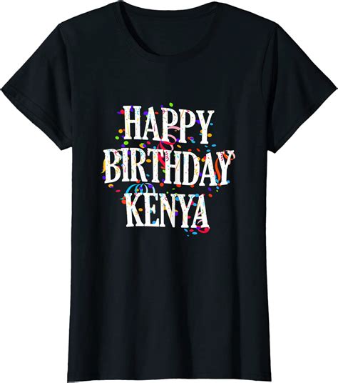 donna happy birthday kenya   girls colorful bday maglietta