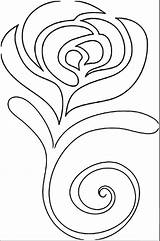 Flower Coloring Rose Wecoloringpage sketch template