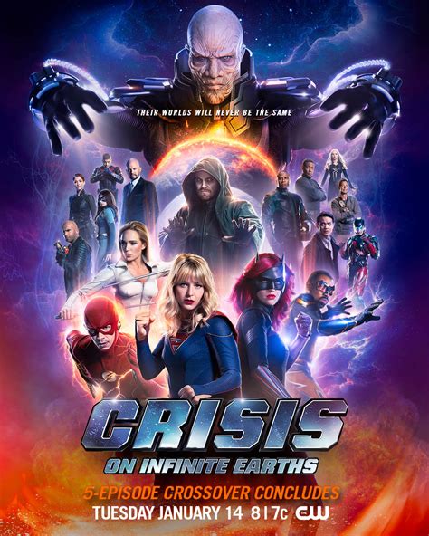 crisis  infinite earths poster shows  stephen amell   spectre