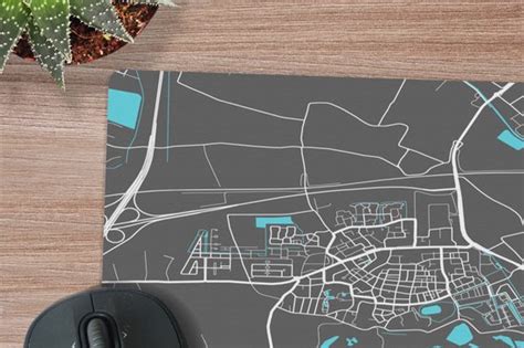 muismat bemmel stadskaart kaart plattegrond blauw  cm bolcom