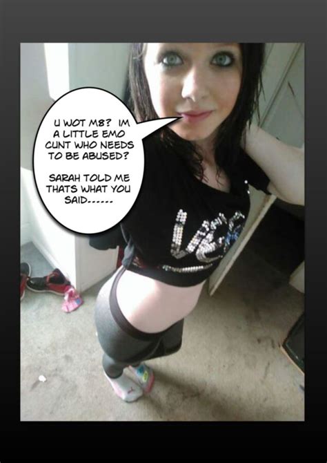 some emo bitch with captions free porn