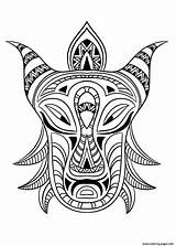 Coloring African Mask Dogon Masks Pages Library Clipart sketch template
