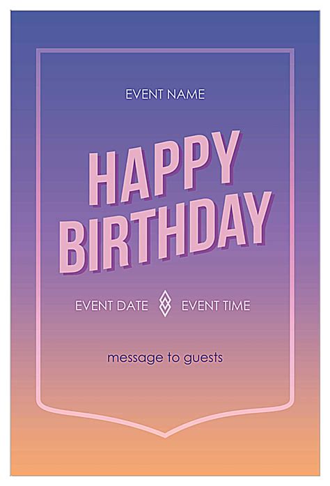 Easy To Use Color Blend Invitation Card Design Template