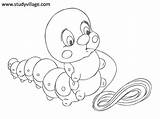 Funny Coloring Printable Kids Insects Pdf Open Print  sketch template