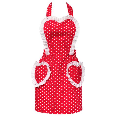 sweetheart red apron sexy vintage retro hostess aprons