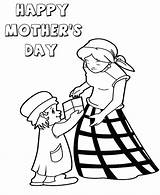 Coloring Mother Pages Happy Mothers Hug Mom Printable Comments Perhaps sketch template