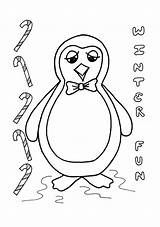 Coloring Kids Penguin Toby Pages sketch template
