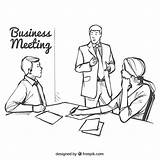 Meeting Illustration Business Vector Ai Edit Ago Years sketch template