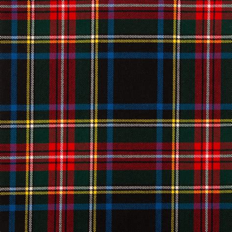stewart black modern medium weight tartan fabric lochcarron  scotland