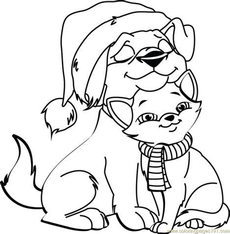 christmas cat coloring pages part