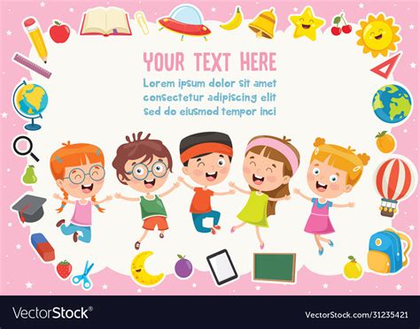 colorful template  children royalty  vector image