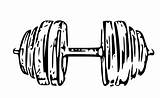 Sketch Dumbbells Drawing Dumbbell Paintingvalley Collection sketch template