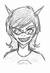 Homestuck Coloring Pages Terezi Template sketch template