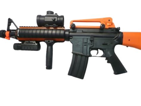 Double Eagle M83 Electric Semi Automatic Bb Gun Orange And Black