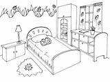 Chambre Coloriage Coloriages Muñecas Limpiadores Inglés Pintar Sala Interiores sketch template