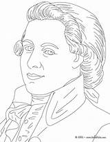 Mozart Amadeus Wolfgang Composer Compositeur Austrian Colorier Coloriages Hellokids Allemands Farben sketch template