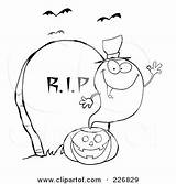 Coloring Pages Tombstone Cemetery Getcolorings sketch template