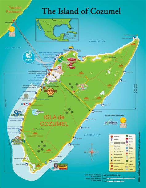 map  isla cozumel cozumel visitors guide