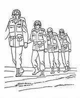 Armed Mewarnai Tentara Corps Coloringhome Boyama Sekolah Hike Bluebonkers sketch template