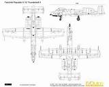 Thunderbolt Fairchild Warthog Blueprints A10 sketch template