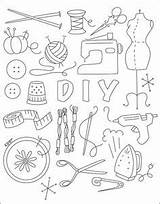 Embroidery Sewing Patterns Coloring Designs Pages Machine Hand Applique Vintage Stitch Cross Printables Awesome Unique Sampler Paper sketch template