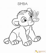 Simba Lion Baby King Coloring Pages Printable Disney Drawing Cub Hakuna Matata Characters Kids Color Rafiki Butterfly Sheets Book Getdrawings sketch template