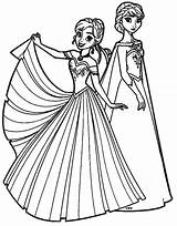 Elsa Coloring Pages Anna Printable Color Print Getcolorings sketch template