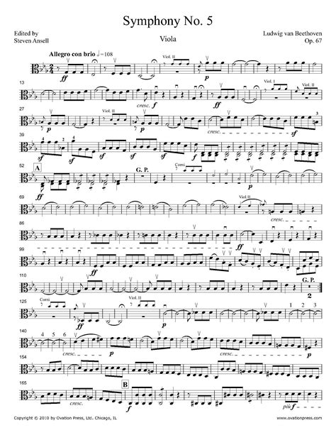 beethoven symphony   viola part  steven ansell
