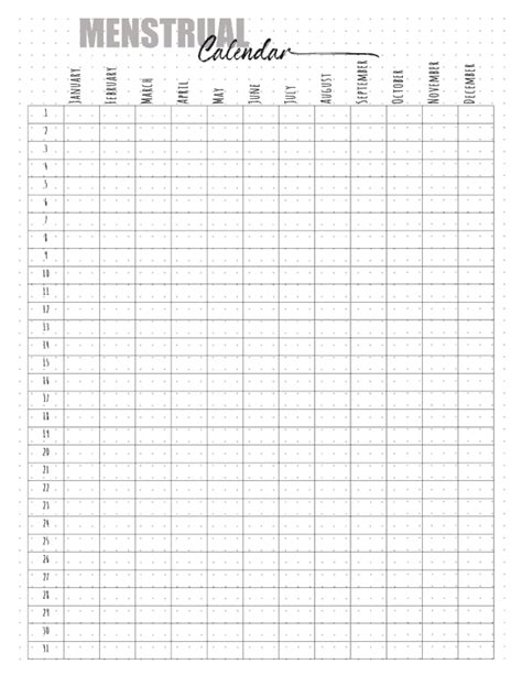 printable mens calendar  shown  black  white  numbers
