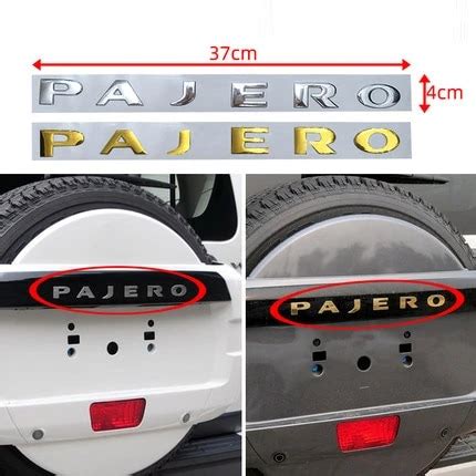 cm pajero rear spare tire sticker pajero label emblem sticker  mitsubishi pajero