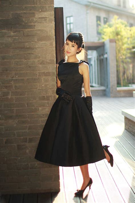 Lbd Little Black Dress 50 60s Rockabilly Audrey Hepburn Dress Elegant