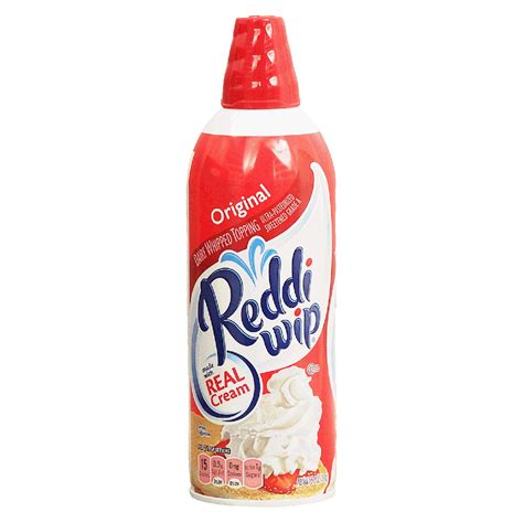 reddi wip original dairy whipped topping oz whip cream  cream