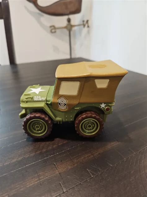 disney pixar cars shake   sarge military jeep talking mattel   picclick