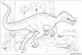 Baryonyx Coloring Online Dinosaur Pages Color sketch template