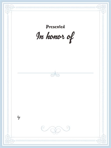 bookplate templates  word