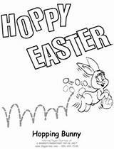 Coloring Easter Pages Hopping Bunny Giggletimetoys sketch template