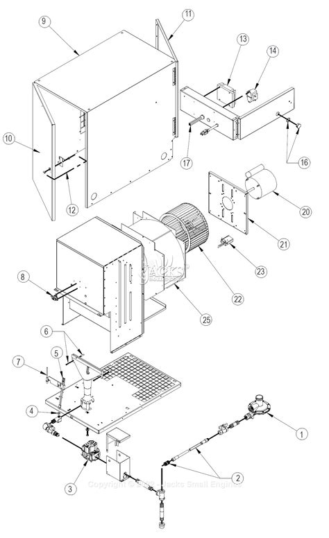 lb white guardian hsi forced air heater parts diagram  parts list