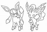 Leafeon Glaceon Getcolorings sketch template