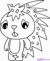 Friends Happy Tree Flaky Coloring Pages Draw Step Drawing Cartoons Print Character Library Clipart Dragoart sketch template