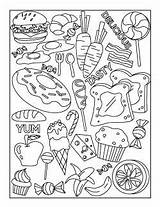 Coloring July Pages 4th Cookout Food Adults sketch template