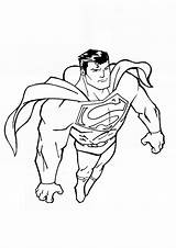Coloring Super Pages Hero Man Superhero Superman Captain sketch template