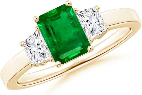 emerald  diamond  stone ring   yellow gold xmm emerald amazoncouk jewellery