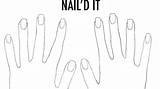 Nail Templates Kids Nails Template Short Cargocollective Ongles Activities Mains Designs Acrylic sketch template