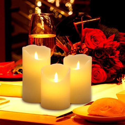 vinkor flameless candles flickering flameless candles set decorative