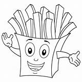 Coloring Fries French Pages Mcdonalds Cute Printable Mcdonald Food Ronald Kids Cartoon Paper Chips Character Potato Bag Getcolorings Getdrawings Smiling sketch template