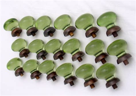Green Glass Knobs Traditional Cabinet And Drawer Knobs Other
