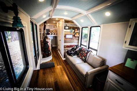 living big   tiny house school bus converted  incredible  grid home